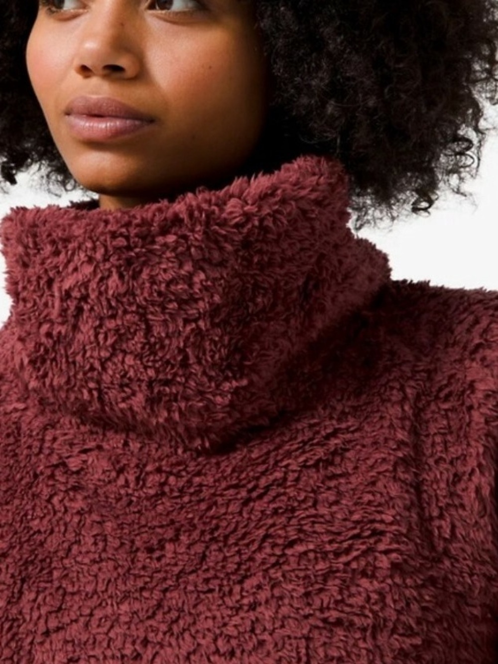 LULULEMON ATHLETICA Plush Turtleneck Teddy Jacket - Burgundy